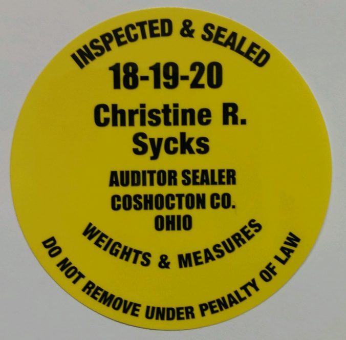 Weights & Measures Coshocton County Auditor
